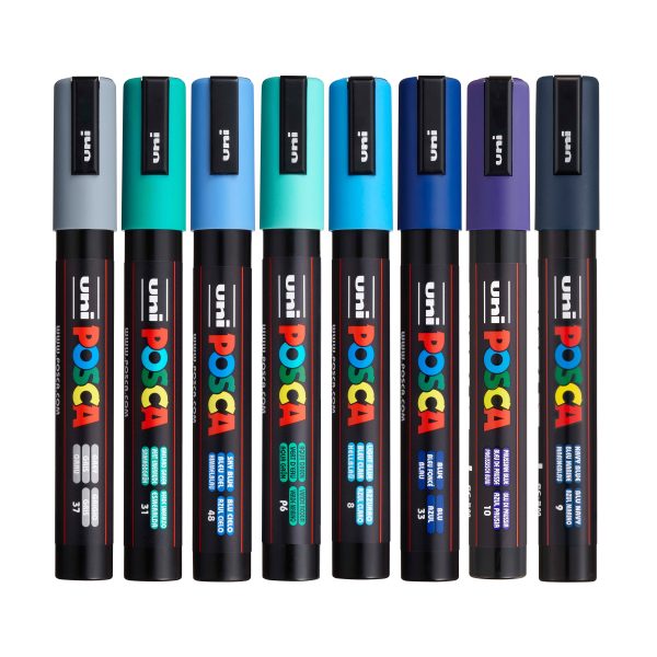 uni® POSCA® PC-5M, Cooltone Water-Based Paint Markers (8 Pack) Online Sale - Image 3