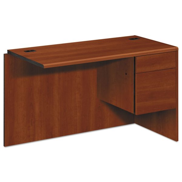 10700  L  Workstation Return, Right 3 4 Pedestal, 48w x 24d x 29.5h, Cognac Sale