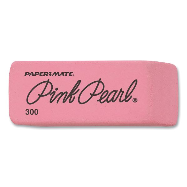 Pink Pearl Eraser, For Pencil Marks, Rectangular Block, Medium, Pink, 3 Pack Cheap - Image 2