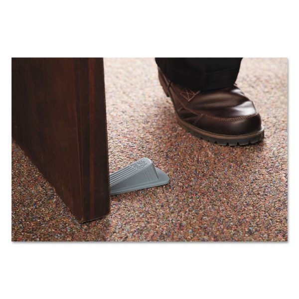Big Foot Doorstop, No Slip Rubber Wedge, 2.25w x 4.75d x 1.25h, Gray For Discount - Image 5