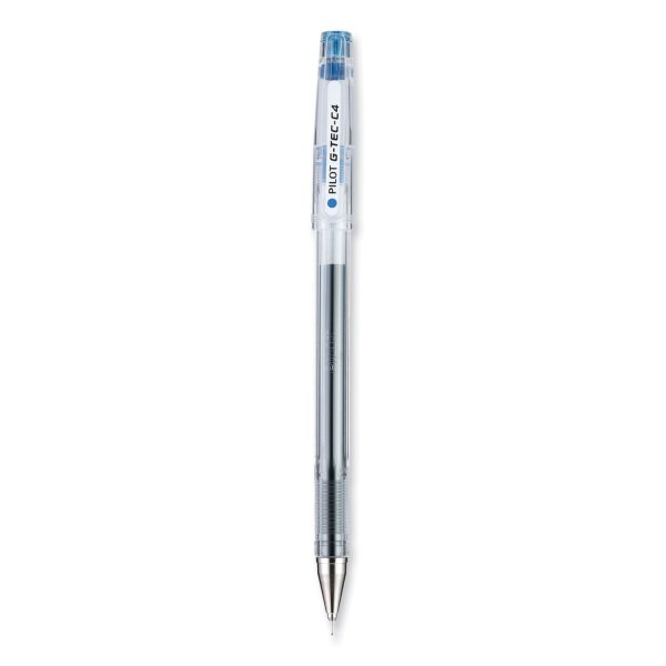 G-TEC-C Ultra Gel Pen, Stick, Extra-Fine 0.4 mm, Blue Ink, Clear Blue Barrel, Dozen Cheap