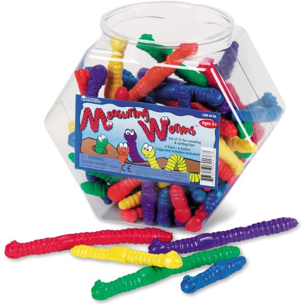 Learning Resources Measuring Worms - Skill Learning: Measurement, Mathematics, Counting, Sorting - 3 Year & Up - Multi For Sale