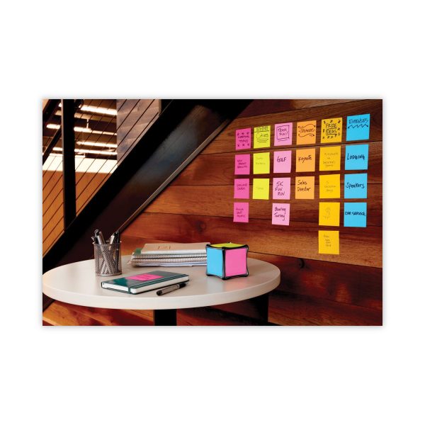 Full Stick Notes, 3  x 3 , Energy Boost Collection Colors, 25 Sheets Pad, 4 Pads Pack Fashion - Image 5