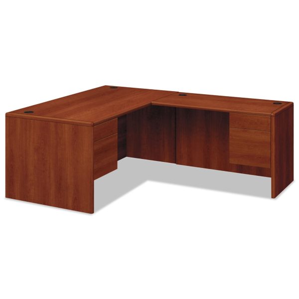 10700 Series  L  Workstation Desk with Three-Quarter Height Pedestal on Left, 66  x 30  x 29.5 , Cognac Online now - Image 2