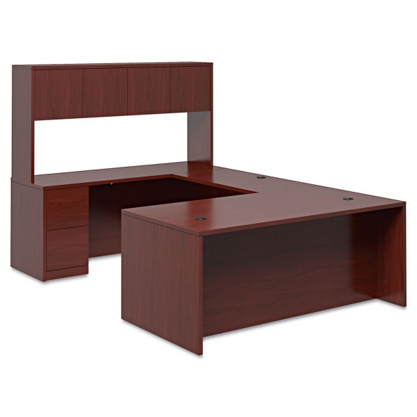 10500 Series  L  Workstation Right Pedestal Desk with Full-Height Pedestal, 72  x 36  x 29.5 , Mahogany Hot on Sale - Image 2