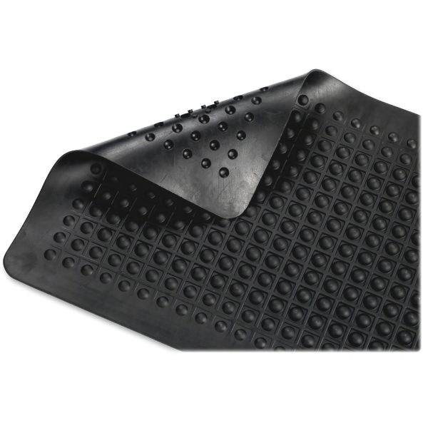 Guardian Floor Protection FlexStep Rubber Anti-Fatigue Mat - Indoor - 24  Length x 36  Width x 0.370  Thickness - Polypropylene - Black - 1Each For Cheap