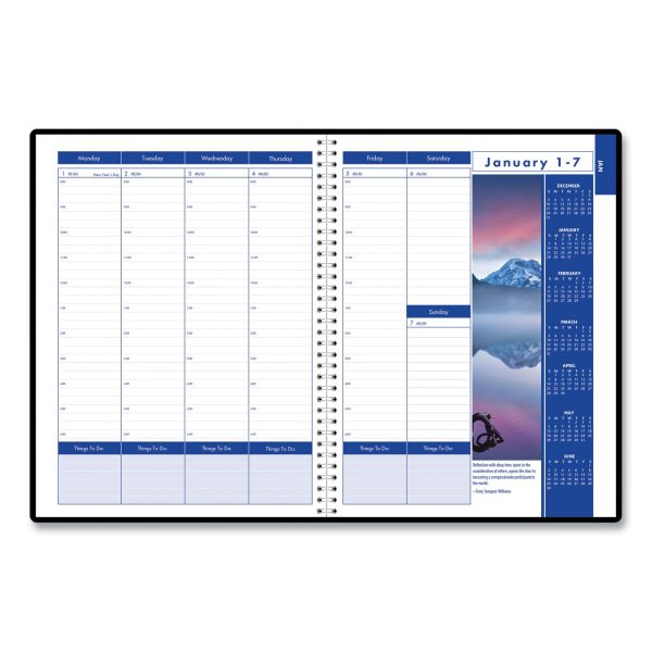 Earthscapes Recycled Weekly Monthly Appointment Book, Landscape Photos, 11 x 8.5, Black Soft Cover, 12-Month (Jan-Dec): 2024 Hot on Sale - Image 3