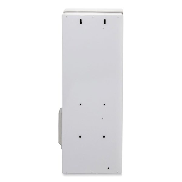 Dual Sanitary Napkin Tampon Dispenser, 25 Cent Coin Mechanism, 11.13 x 7.63 x 26.38, White Blue Online Sale - Image 3